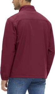 Men's <b>Lightweight</b> Winter Jacket Enhanced Breathability Softshell Weatherproof Windproof Stand Collar <b>Long</b> Waterproof Fabric <b>Coat</b> - Product Image 5