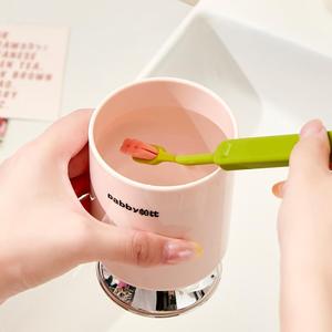 Porta spazzolino da viaggio e custodia trasparente in plastica con i piedi alti dentifricio e contenitore <span class=keywords><strong>per</strong></span> <span class=keywords><strong>tazza</strong></span> di collutorio <span class=keywords><strong>per</strong></span> uso <span class=keywords><strong>bagno</strong></span> - Product Image 1