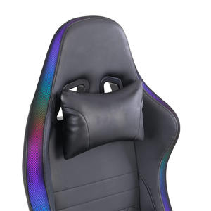 Silla <span class=keywords><strong>Gamer</strong></span> Con <span class=keywords><strong>Luces</strong></span> <span class=keywords><strong>LED</strong></span> Y Masajeador Lumbar White Racing Chairs Cadeira De Jogos Silla <span class=keywords><strong>Gamer</strong></span> Rgb Rosa Masaje Silla Gaming - Product Image 4