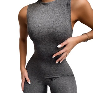 Combinaison sportive sans manches, slim, taille haute, décontracté, combinaison d'été pour femmes, nouvelle collection <span class=keywords><strong>2022</strong></span> - Product Image 6