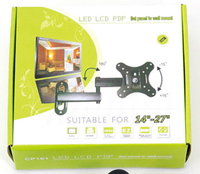 Soporte de suspensión ajustable giratorio de montaje en pared de TV plegable de fácil instalación para pantalla LCD LED de 14 "-27"