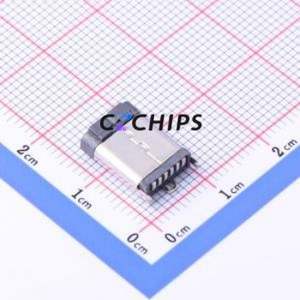 KH-TYPE-C-L9.3-6P-STM USB Connector SMD Connector Type-C Vertical Mount 6P - Product Image 2