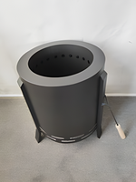 Brasero moderne de haute qualité sans fumée, à bois, portable, pour usage extérieur et intérieur, construction thermolaquée, prêt pour les fêtes