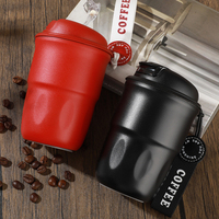 Mug Kopi Perjalanan Stainless Steel yang Dapat Digunakan Kembali, Botol Kopi Termal Anti Bocor, Cangkir Minuman Panas Dingin untuk Mengemudi, Kantor, Rumah