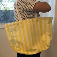 Sac fourre-tout en toile de coton rayé de grande capacité, personnalisé avec logo OEM, écologique, réutilisable, résistant, pour la plage et le shopping, pour femmes