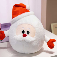 En stock : Jouets en peluche anti-stress Père Noël de dessin animé, en coton doux, pour machine à grue d'arcade en magasin