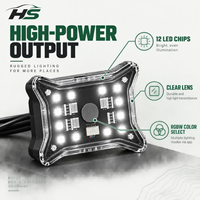 Kits d'éclairage LED RGBW haute puissance HSSH Patent 96W/192W/288W/384W avec contrôle par application, 2 pouces, pour camion tout-terrain, bateau, UTV, ATV, éclairage sous châssis