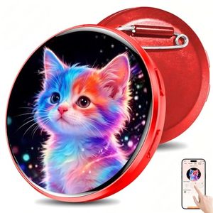 Insignia Digital Inteligente con IA, Pantalla Táctil HD Completa de 1.85 Pulgadas, Bluetooth, Carga de Imágenes DIY y Visualización de GIF, Broche Usable para Todas las Edades - Product Image 3