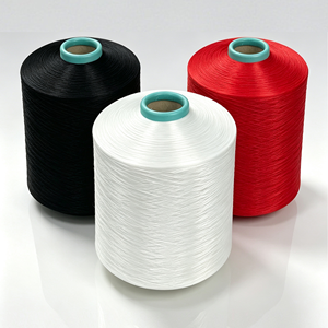 <span class=keywords><strong>Fil</strong></span> élastique DTY 150D/48F 100% polyester pour machines à surjeter, <span class=keywords><strong>bobine</strong></span> <span class=keywords><strong>de</strong></span> 6 kg, couture, vente en gros Xinhai - Product Image 1