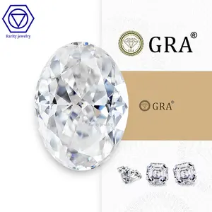 Bộ Moissanite Hình Bầu Dục Giá Xuất Sắc Bán Trực Tiếp Từ Nhà Máy Đá Lỏng Moissanite Cho Nhẫn Đá Cz Màu Trắng - Product Image 1