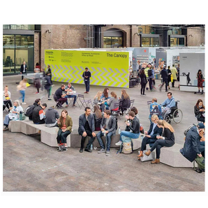 New Arrival Outdoor Modern <strong>Garden</strong> <strong>Bench</strong> Square <strong>Concrete</strong> Cement Street Seat Wood Stable Square Exterior <strong>Concrete</strong> Sitting <strong>Bench</strong> - Product Image 5
