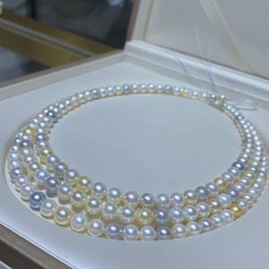 Collar de Perlas Pequeñas de Agua Dulce con Baño de Oro de 14K para Mujer, Estilo Simple con Fuerte Brillo, Cadena para Clavícula - Product Image 3