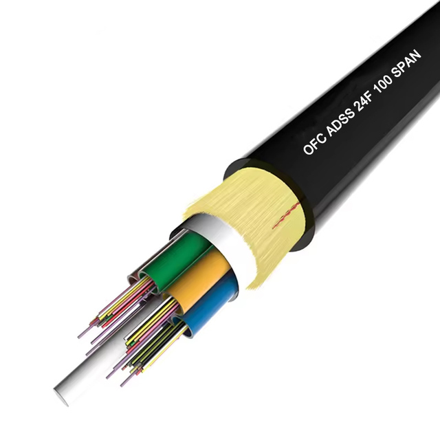 Optic Fiber Suppliers ADSS G652D Fiber Optic Cable Outdoor Aerial Cable