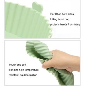 Reusable Heat Resistant BPA-Free Round Silicone <b>Baking</b> Basket Pan Air Fryer <b>Accessories</b> Liners Replacement - Product Image 3