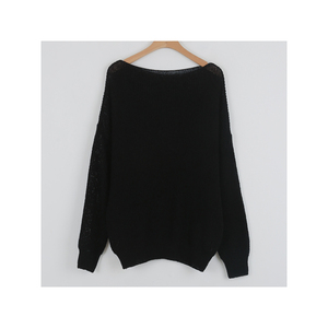 La mejor opción de ropa de punto delgado y los mejores descuentos Ropa de ajuste holgado Morty cuello de barco de punto ajustado - Product Image 4