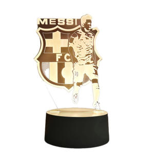 Lampe d'ambiance de football, veilleuse 3D étoile, contrôle tactile, cadeau créatif pour garçons et collègues, lampe de table en acrylique en forme de ballon de football - Product Image 5