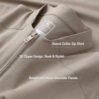 T-shirt unisexe respirant et léger à séchage rapide avec fermeture éclair, grande taille, idéal pour la randonnée, la course, les voyages, la plage et les sports d'automne