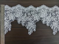 Bordure en dentelle brodée en maille transparente tricotée 100% polyester élastique pour lingerie féminine et accessoires textiles de maison