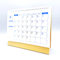 Calendrier de bureau personnalisé imprimé 2026 carton journal et papier kraft cadeau parfait avec support de chevalet en bois pour les amis