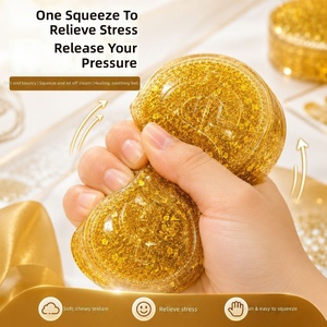 Jouet à presser réaliste en forme de <span class=keywords><strong>dollar</strong></span> américain, poudre dorée Aurora, jouets anti-stress souples, vente en gros de jouets souples pour enfants - Product Image 1