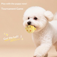 Jouet à mâcher couineur pour chien, balle à picots en peluche, en tissu doux et design rebondissant, pour le nettoyage des dents, le soulagement de l'ennui et la stimulation dentaire