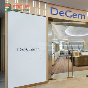 Exhibidor de Joyería Minimalista, Panel de Vidrio Templado, Mostrador de Joyería para Centro Comercial - Product Image 4