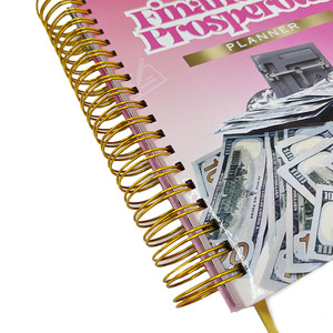 Planificateur de <span class=keywords><strong>budget</strong></span> de luxe impression mensuel Finance organisateur Journal or spirale couverture rigide pour les femmes - Product Image 4