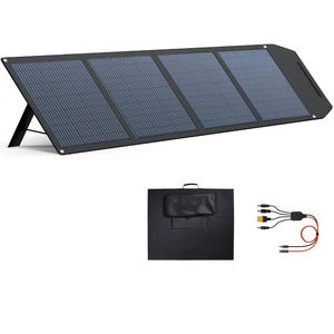 Panneau solaire portable pliable noir 400W, haute efficacité 23%, étanche IP65, monocristallin, pour camping en plein air, camping-car, randonnée - Product Image 1