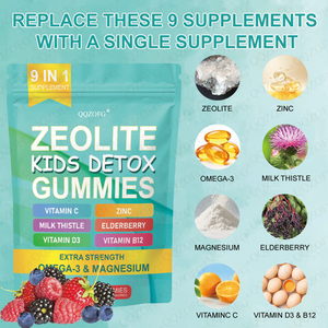 Personnalisation de supplément multivitaminé 9-en-1 zéolite oméga-3 magnésium sureau chardon zéolite bonbons pour enfants pour enfants - Product Image 3