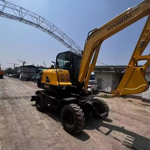 Mini pelle d'occasion HYUNDAI60W-7 Corée d'origine bon marché/Pelleteuse hydraulique sur pneus d'occasion de haute qualité HYUNDAI60W - Product Image 1