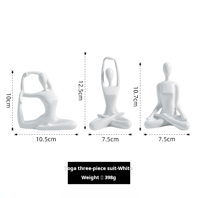 Mini yoga three-piece set-white