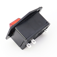 Prise d'alimentation AC-14-F16A IEC C14 avec porte-fusible 3-en-1, fixation par vis sur panneau, prise secteur CA