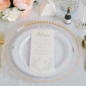 13-Inch Modern Clear Gold Beaded Glass Charger <strong>Plate</strong> Eco-Friendly Wedding Dinner <strong>Plate</strong> <strong>Decorative</strong> for Party - Product Image 3