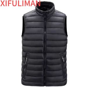 Chaqueta informal unisex de algodón para primavera y otoño Chaleco con cuello levantado de talla grande para <span class=keywords><strong>Amazon</strong></span> Cross-Border Down Vest Coat - Product Image 1