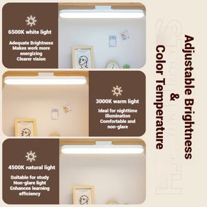 Lampe de bureau LED pour la protection des yeux, rechargeable par USB, commande tactile, lampe de table magnétique pour l'apprentissage - Product Image 4