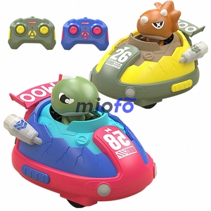 ชุดกันชนควบคุมระยะไกลลายไดโนเสาร์สำหรับเด็กพร้อมไฟป๊อปอัพ2.4กิกะเฮิร์ตซ์เอฟเฟกต์เสียงของเล่นรถแข่งพลาสติกที่ปลอดภัย - Product Image 5