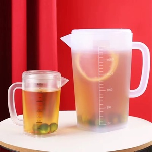 Pichet à <span class=keywords><strong>eau</strong></span> en plastique à usage classique à bas prix Vente en gros Maison Fond rond 1L Transparent Blanc Boîte personnalisée Logo Emballage de café - Product Image 3