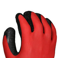 Gants de travail MaxiTough en polyester 13 jauges avec revêtement en latex froissé, respirants, antidérapants, pour la construction, la manutention en entrepôt