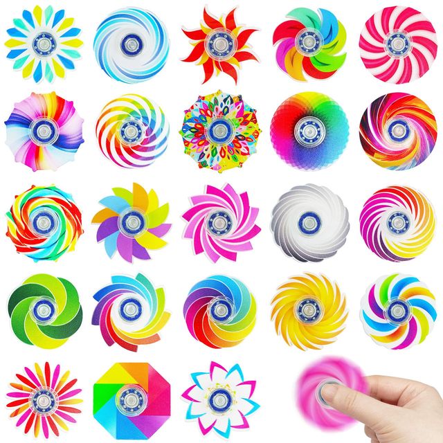 Rainbow Spinner Acrylic Spinner Toys Colorful Toy Plastic Promotional Fidget Toys Finger Spinner