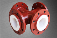 Raccord à quatre voies de diamètre égal doublé d'acier PTFE standard d'ASTM modèles en plastique d'acier inoxydable d'acier au carbone DN 30mm tuyau de 50mm