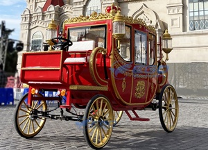 2026 Calèche royale électrique de haute qualité, blanche, classique et vintage, pour mariages et visites touristiques, à prix bas - Product Image 3