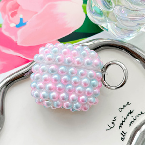 Funda para Auriculares con Degradado de Perlas Arcoíris para Apple Airpods 4 Pro 3 2, Cubierta de Auriculares con Diseño Láser IMD Colorido, Fundas DIY con Cuentas - Product Image 5