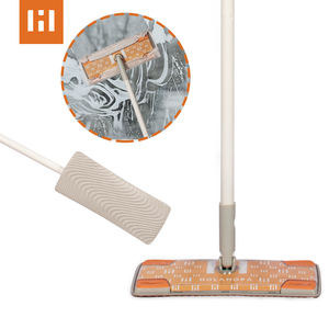 Pour serpillière plate écologique, lingettes humides jetables biodégradables et manche télescopique en acier avec essoreur intégré - Product Image 2