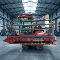 Moissonneuse-batteuse d'occasion 130 CV pour céréales, avec boîte de vitesses motorisée, transmission par engrenages pour maïs, blé, riz, hauteur de travail 2200 mm, haute sécurité