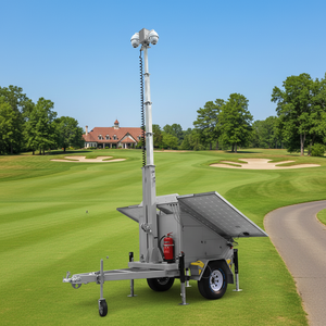 Torre de Cámara Solar Telescópica Impermeable con <span class=keywords><strong>Paneles</strong></span> <span class=keywords><strong>Solares</strong></span> <span class=keywords><strong>para</strong></span> Seguridad de Campos de Golf - Product Image 1