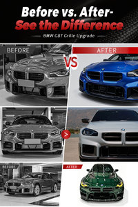 Kit de conversion de calandre avant en fibre de carbone sèche noire brillante de style MP pour BMW M2 G87 2023+ de Perfiply Car <span class=keywords><strong>Auto</strong></span> Body Systems - Product Image 4