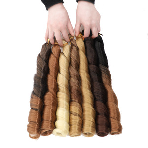<span class=keywords><strong>Cheveux</strong></span> à Tresser Bouclés Soie 24 Pouces à la Française, Boucles en <span class=keywords><strong>Spirale</strong></span>, <span class=keywords><strong>Cheveux</strong></span> à Tresser Ondulés, <span class=keywords><strong>Cheveux</strong></span> au Crochet Bouclés - Product Image 5