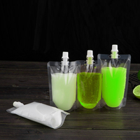 Sachet Doypack Personnalisé Imprimé pour Boissons, Sachet Plastique Stratifié Autoportant avec Bec Verseur pour Liquides