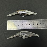 Leurre dur Flicker Shad 5cm 5g, action Flicker, flottant lentement, leurre de surface pour eau douce avec yeux 3D, durable pour la pêche en eau douce