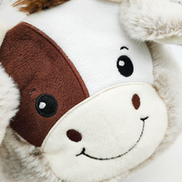 Peluche personnalisée en forme de vache pour panier, jouet en peluche artisanal en gros pour bébé, motif dessin animé, pour panier de confort